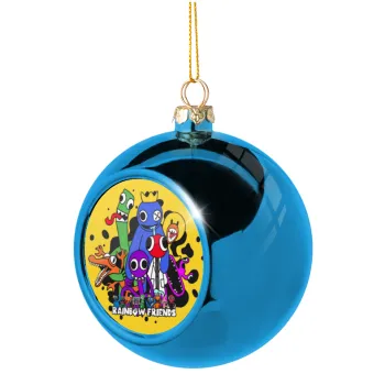 Rainbow friends, Blue Christmas tree ball ornament 8cm