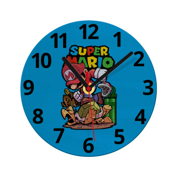 Super mario Jump, Ρολόι τοίχου γυάλινο (20cm)