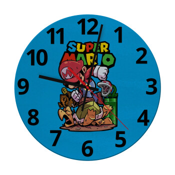 Super mario Jump, Ρολόι τοίχου γυάλινο (30cm)