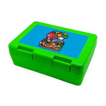 Super mario Jump, Children's cookie container GREEN 185x128x65mm (BPA free plastic)