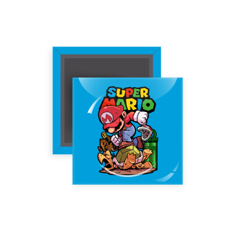 Super mario Jump, Μαγνητάκι ψυγείου τετράγωνο διάστασης 5x5cm