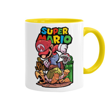 Super mario Jump, Mug colored yellow, ceramic, 330ml