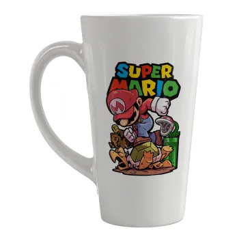 Super mario Jump, Κούπα κωνική Latte Μεγάλη, κεραμική, 450ml