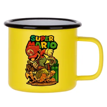 Super mario Jump, Metallic enamel MATT Yellow cup 360ml