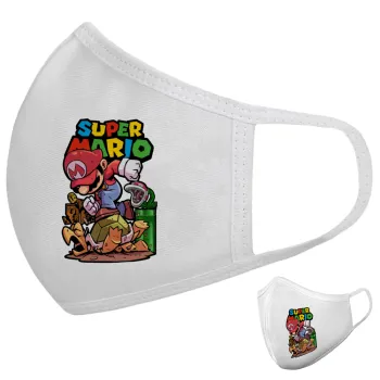 Super mario Jump, Μάσκα υφασμάτινη υψηλής άνεσης παιδική (Δώρο πλαστική θήκη)