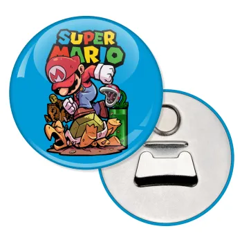 Super mario Jump, Μαγνητάκι και ανοιχτήρι μπύρας στρογγυλό διάστασης 5,9cm