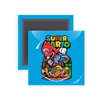 Super mario Jump, Μαγνητάκι ψυγείου τετράγωνο διάστασης 5x5cm