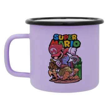 Super mario Jump, Κούπα Μεταλλική εμαγιέ ΜΑΤ Light Pastel Purple 360ml