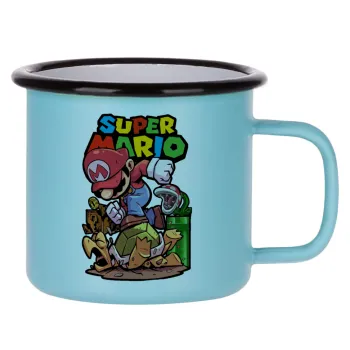 Super mario Jump, Κούπα Μεταλλική εμαγιέ ΜΑΤ σιέλ 360ml