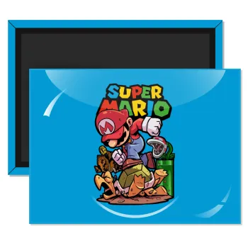 Super mario Jump, Ορθογώνιο μαγνητάκι ψυγείου διάστασης 9x6cm