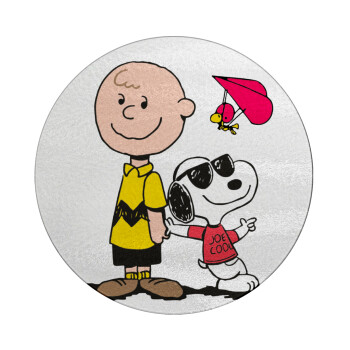 Snoopy & Joe, Επιφάνεια κοπής γυάλινη στρογγυλή (30cm)