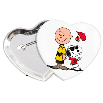 Snoopy & Joe, Κονκάρδα παραμάνα καρδιά (57x52mm)