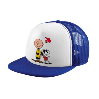 Snoopy & Joe, Καπέλο Soft Trucker με Δίχτυ Blue/White 