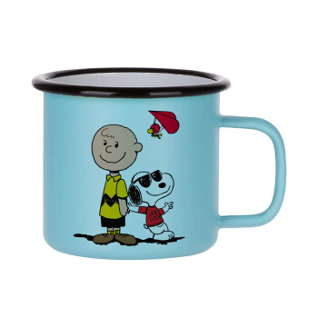 Snoopy & Joe, Κούπα Μεταλλική εμαγιέ ΜΑΤ σιέλ 360ml