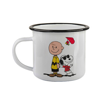 Snoopy & Joe, Κούπα εμαγιέ με μαύρο χείλος 360ml
