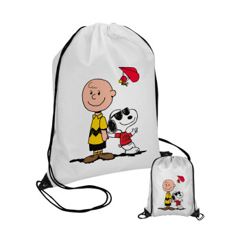 Snoopy & Joe, Τσάντα πουγκί με μαύρα κορδόνια (1 τεμάχιο)