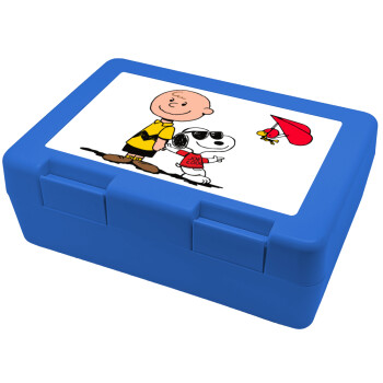 Snoopy & Joe, Children's cookie container BLUE 185x128x65mm (BPA free plastic)