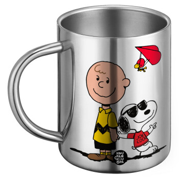 Snoopy & Joe, Ανοξείδωτη Μεταλλική Κούπα 450ml - Διπλού Τοιχώματος