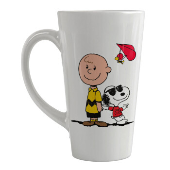 Snoopy & Joe, Κούπα κωνική Latte Μεγάλη, κεραμική, 450ml