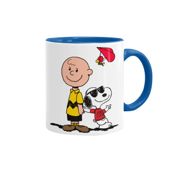 Snoopy & Joe, Mug colored blue, ceramic, 330ml