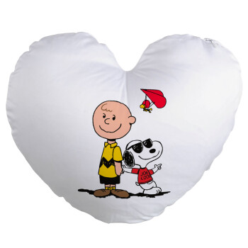 Snoopy & Joe, Μαξιλάρι καναπέ καρδιά 40x40cm περιέχεται το  γέμισμα