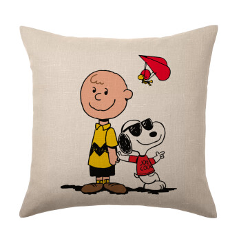 Snoopy & Joe, Μαξιλάρι καναπέ ΛΙΝΟ 40x40cm περιέχεται το  γέμισμα