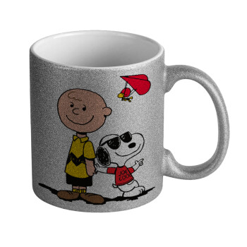 Snoopy & Joe, Κούπα Ασημένια Glitter που γυαλίζει, κεραμική, 330ml