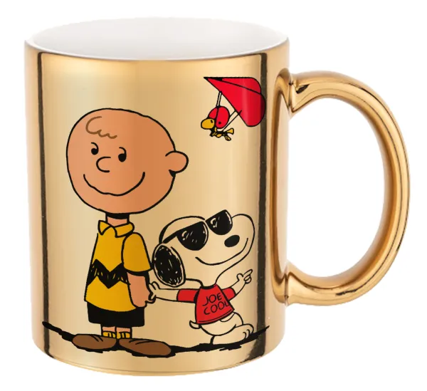 Snoopy & Joe — Mug ceramic, gold mirror, 330ml
