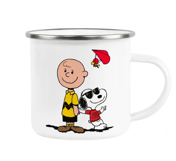 Snoopy & Joe — Metallic enamel cup white 360ml