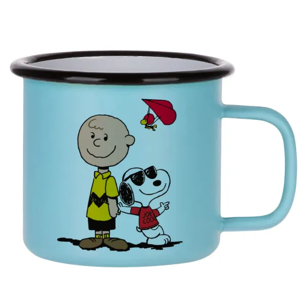 Snoopy & Joe — Κούπα Μεταλλική εμαγιέ ΜΑΤ σιέλ 360ml