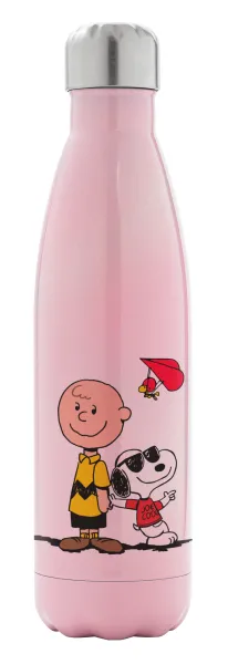 Snoopy & Joe — Metal mug thermos Pink Iridiscent (Stainless steel), double wall, 500ml