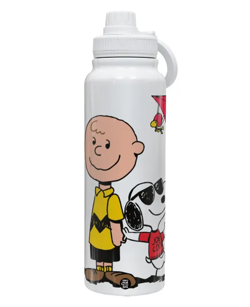 Snoopy & Joe — Θερμός 1L Ανοξείδωτο με Βάση Κινητού & Διπλά Τοιχώματα
