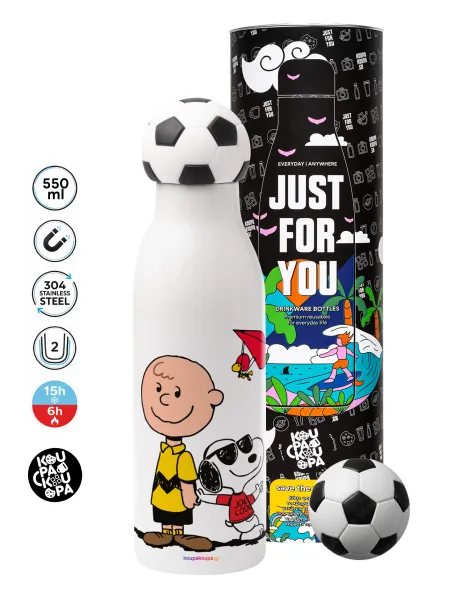 Snoopy & Joe — Soccer Metal mug thermos, double wall, 550ml