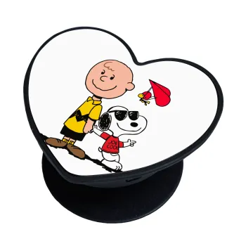 Snoopy & Joe, Phone Holders Stand  καρδιά Μαύρο Βάση Στήριξης Κινητού στο Χέρι