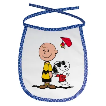 Snoopy & Joe, Σαλιάρα μωρού αλέκιαστη με κορδόνι Μπλε