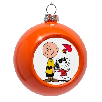 Snoopy & Joe, Orange Christmas tree ornament bauble 8cm