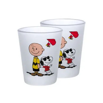 Snoopy & Joe, Σφηνοπότηρα γυάλινα 45ml του πάγου (2 τεμάχια)