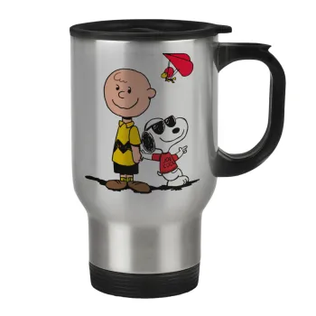 Snoopy & Joe, Stainless steel travel mug with lid, double wall 450ml