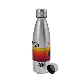 VHS sony dynamicron T-120, Metallic water bottle, stainless steel, 750ml