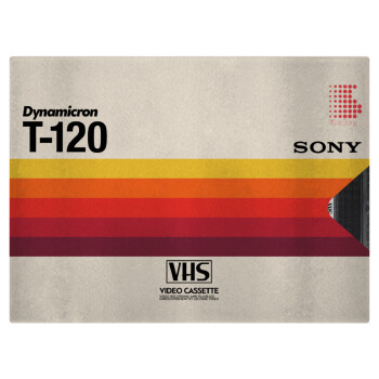 VHS sony dynamicron T-120, Επιφάνεια κοπής γυάλινη (38x28cm)