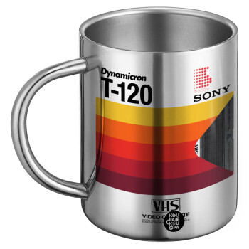 VHS sony dynamicron T-120, BIG Mug Stainless steel double wall (450ml)