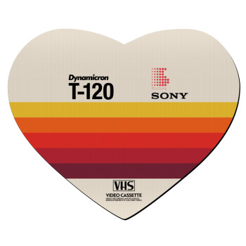 VHS sony dynamicron T-120, Mousepad καρδιά 23x20cm