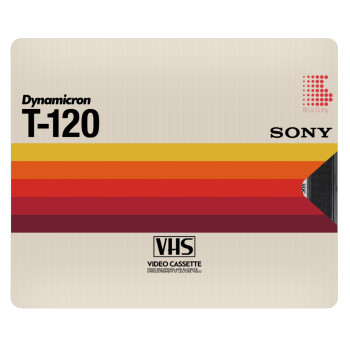 VHS sony dynamicron T-120, Mousepad ορθογώνιο 23x19cm