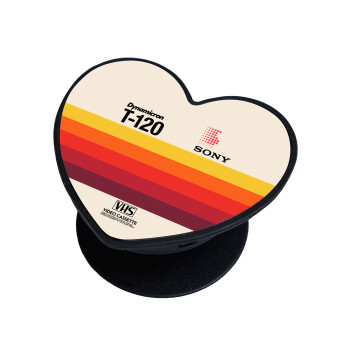 VHS sony dynamicron T-120, Phone Holders Stand  καρδιά Μαύρο Βάση Στήριξης Κινητού στο Χέρι