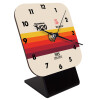 Quartz Wooden table clock with hands (10cm)