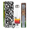Easter candle, metallic white thermos bottle (500ml) & aromatic flat candle (30cm) (GRAY)