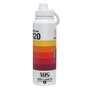 VHS sony dynamicron T-120, 1L Stainless Steel Thermal Bottle with Phone Holder & Double Wall Insulation