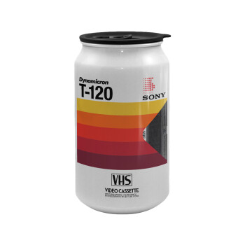 VHS sony dynamicron T-120, Κούπα ταξιδιού μεταλλική με καπάκι (tin-can) 500ml