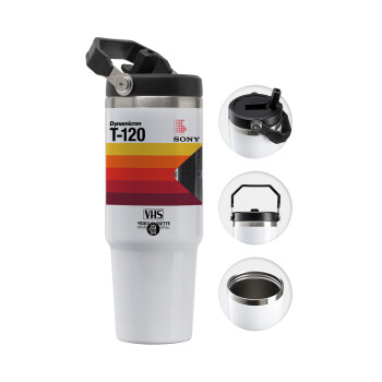 VHS sony dynamicron T-120, Θερμός Ανοξείδωτο 30oz με χερούλι