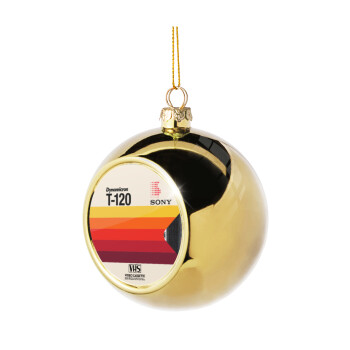 VHS sony dynamicron T-120, Χριστουγεννιάτικη μπάλα δένδρου Χρυσή 8cm